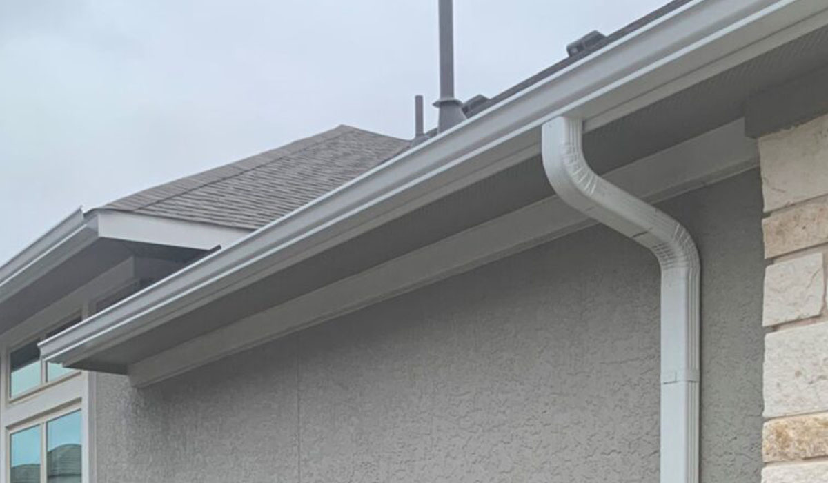 a house with seamless gutters installed
