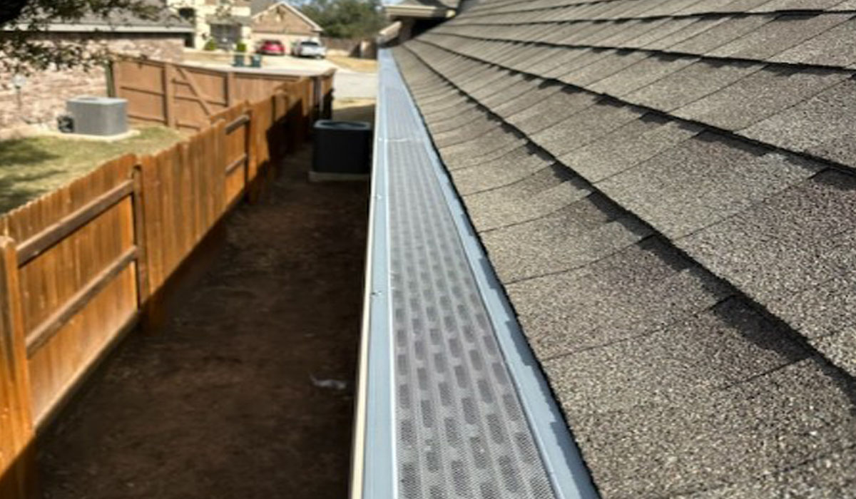 Armourguard gutter guards installed on a house gutter