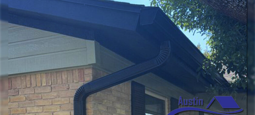 Home roof gutter and downspout done by gutter and downspout contractors.