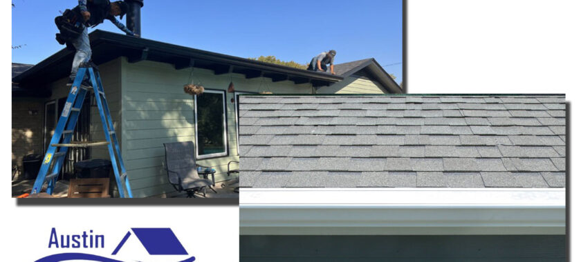 Two men inspecting the roof. Get your gutter inspection services for your seamless gutters.