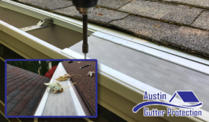 Leaf filter gutters for home gutters in Austin.